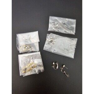 Earring Converter Easy Clip On to Pierced Gold Silver Tone Lot of 5 Celebrity NY
